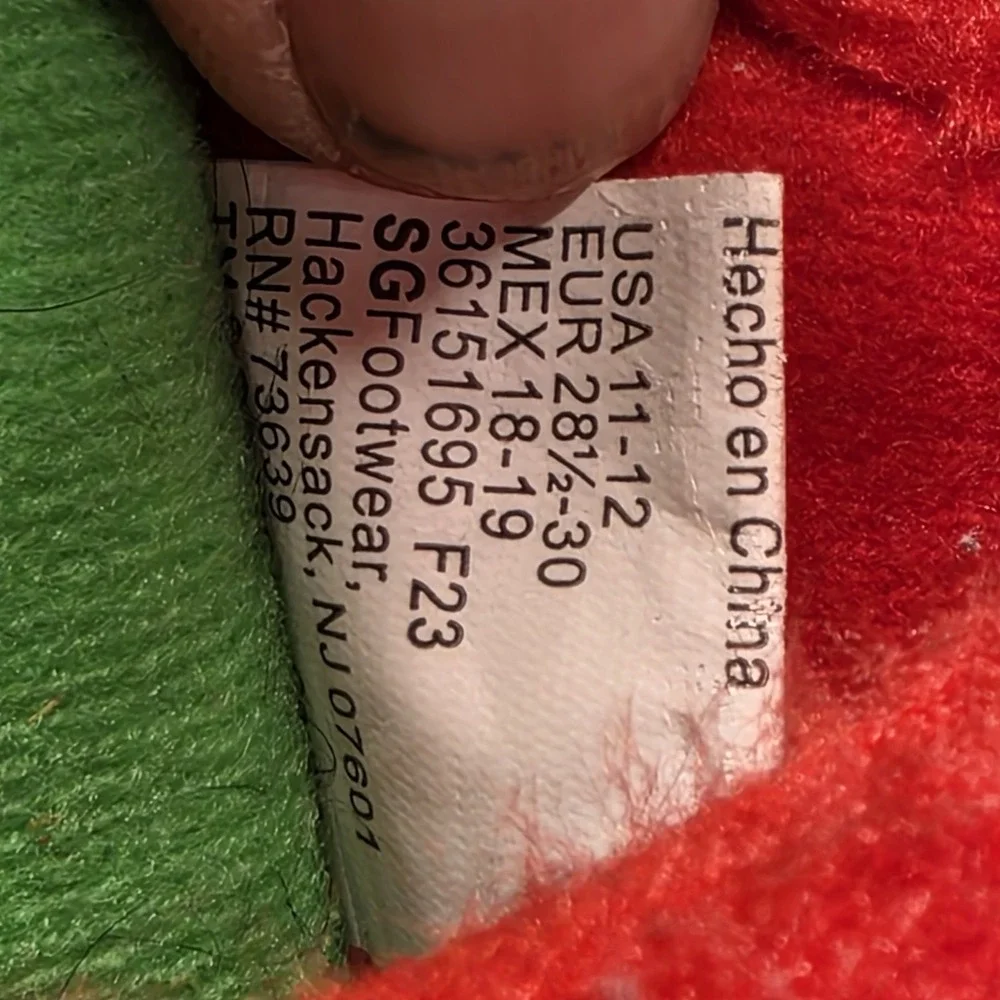 Dr. Seuss The Grinch & Cindy Lou Who Slippers House Shoes Size 11/12 Lot Of 2 Pr
